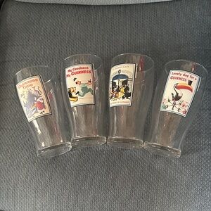 Guinness Vintage Poster Pint Glass Set